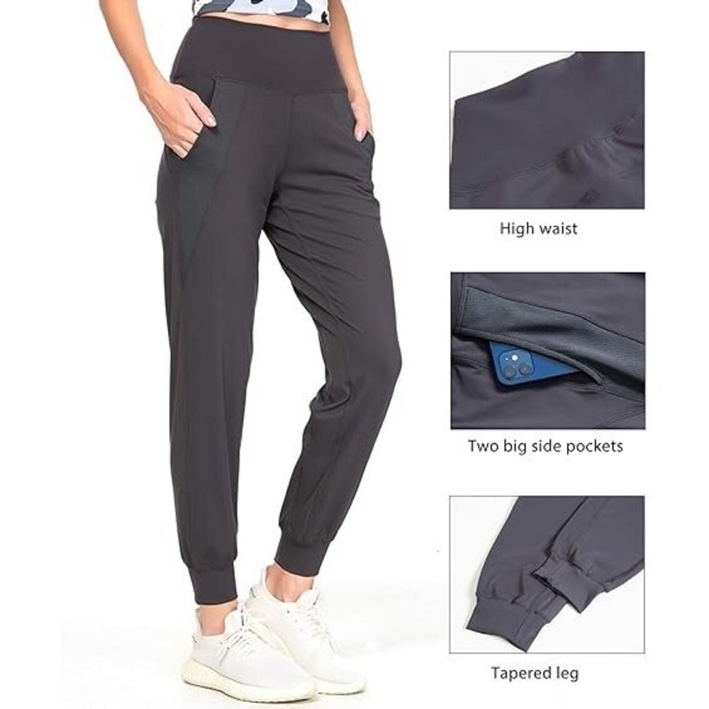 Kcutteyg Women Joggers with Pockets Lightweight Quick Dry Athletic Soft Pants S